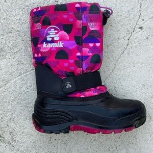 Kamik Girl Winter Snow Boots Big Kid Youth Size 2 Pink Purple